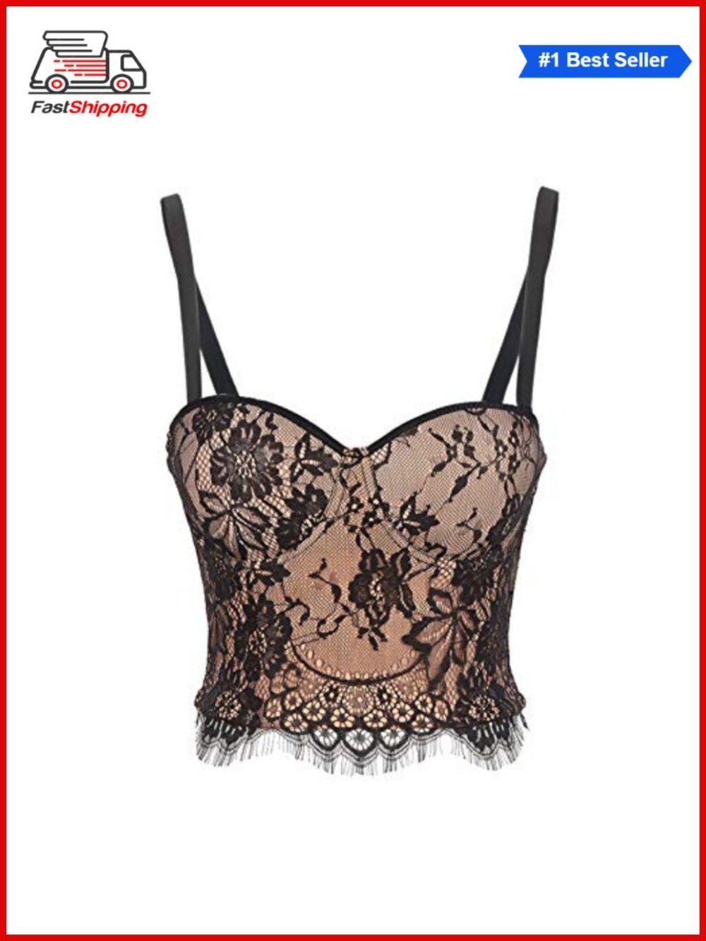 ✨ VEENDEO Corset Bustier Crop Top Mesh Push Up Rhinestone Diamond Bra Party Vest